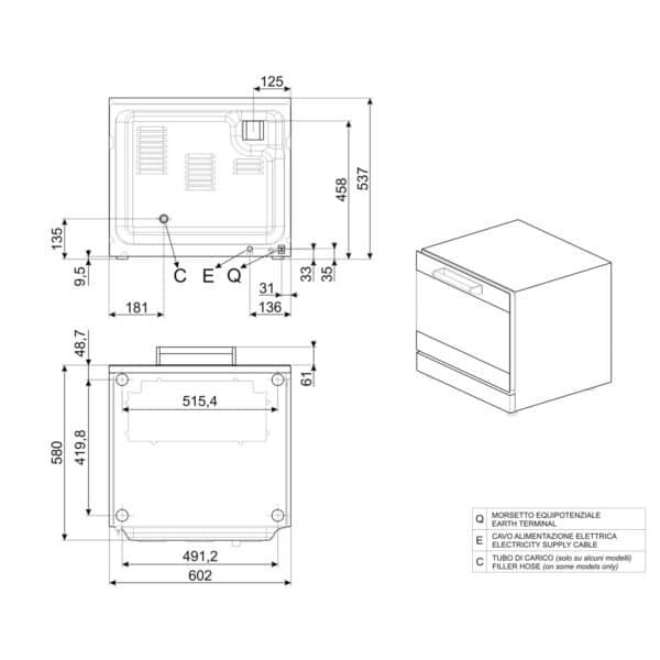 SMEG Convection Oven Electronic 4-Trays 435 x 320mm - Image 2