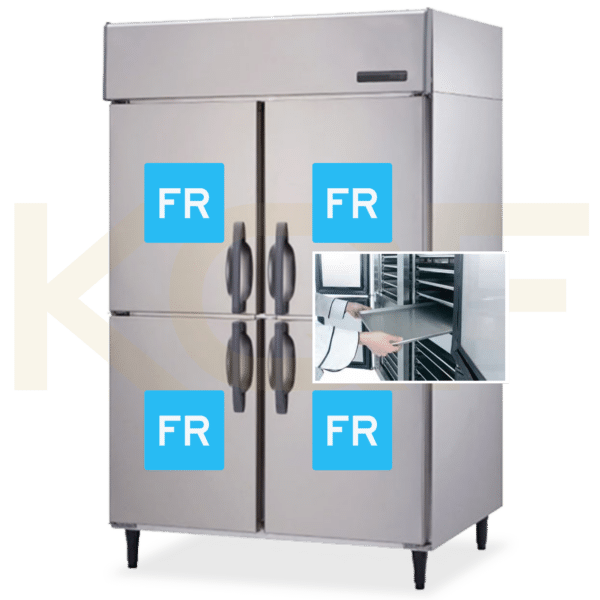 Inverter stainless steel upright 4-doors freezer bakery